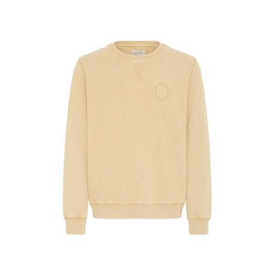 Longpullover BLEND "Sweater BHFactor", Herren, Gr. M, gelb (starfish), Obermaterial: 100% Baumwolle CO., Pullover Longpullover