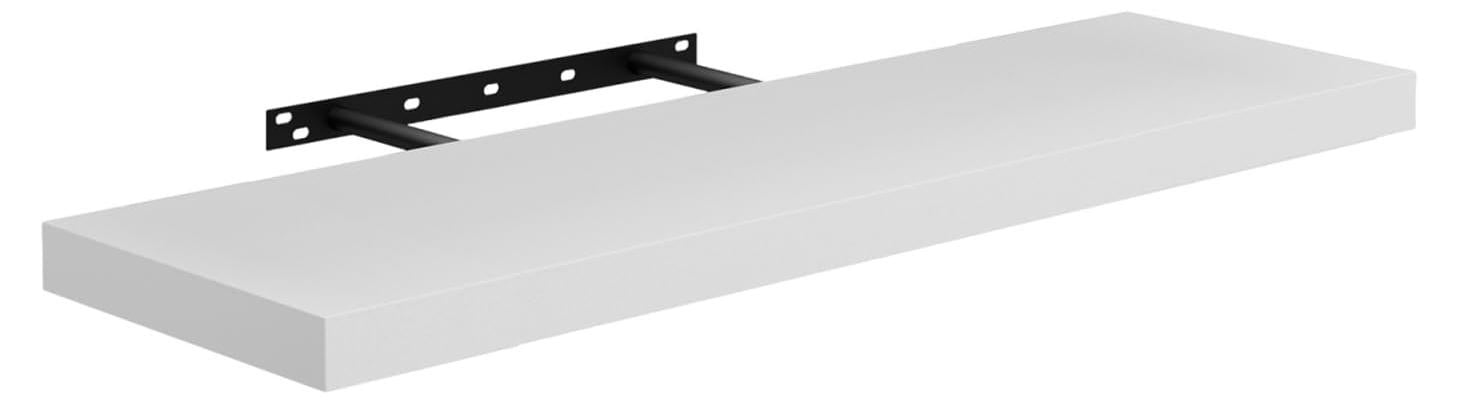 Merkloze houten wandplank voor decoratie en opslag, recht en wandmontage