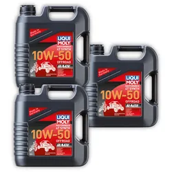3x Motorbike 4T Synth 10W-50 Offroad Race LIQUI MOLY 3052 Motoröl Motorrad Öl 4L