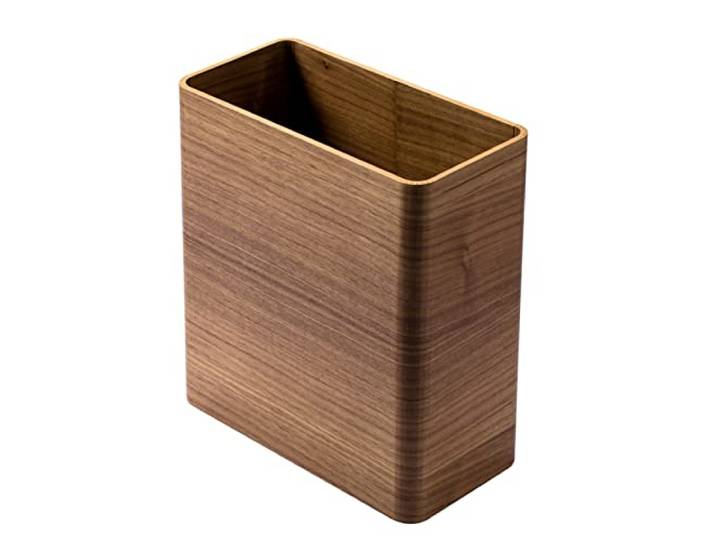 ZHZ-DT Papierkorb Büro, Holz Papiereimer Abfalleimer Schlafzimmerbehälter, Kleiner Mülleimer aus Holz Schmaler Altpapierkorb ohne Deckel für Badezimmer Küche und Büro Recycling, 26,5 × 13 × 30 cm