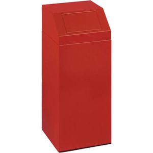 VAR Mülleimer 1235, rot, aus Metall, 45 Liter