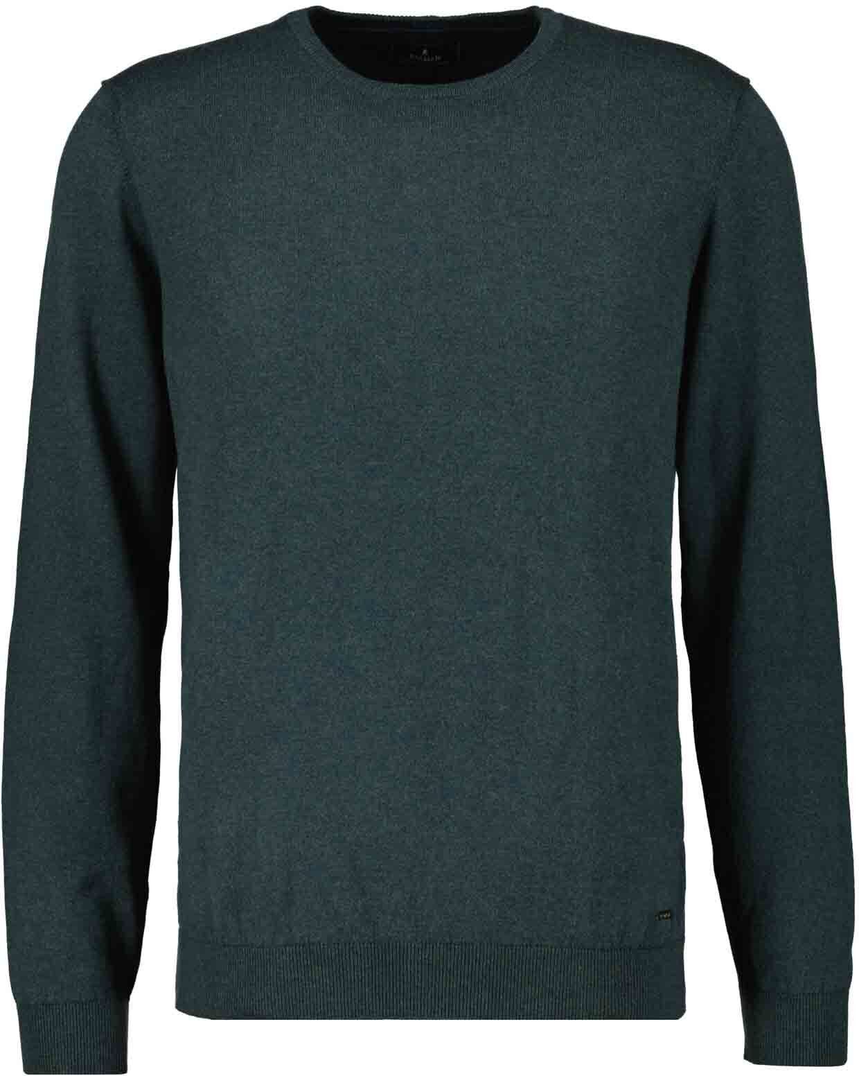 Rundhalspullover RAGMAN, Herren, Gr. 52, grün (dunkelgrün, 357), Strick, 95% Baumwolle, 5% Kaschmir, Rundhals, Pullover Rundhalspullover dunkelgrün, 357 52