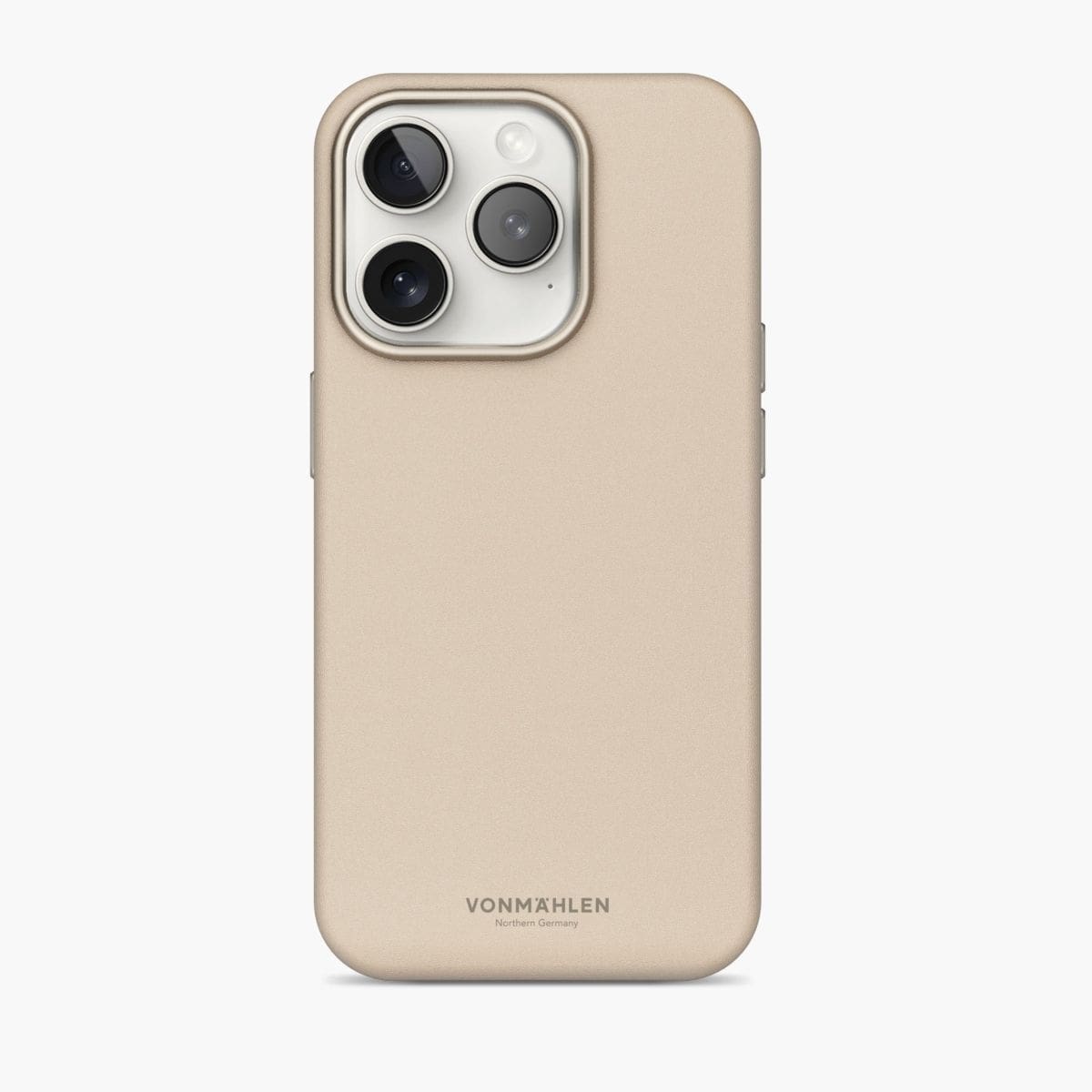 Vonmählen Like Leather Case Cover für Apple iPhone 16 Pro (Cremefarben) ELC00011