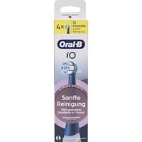 Oral-B iO Sanfte Reinigung 4er, Aufsteckbürste schwarz, für empfindliche Bereiche und gesünderes Zahnfleisch