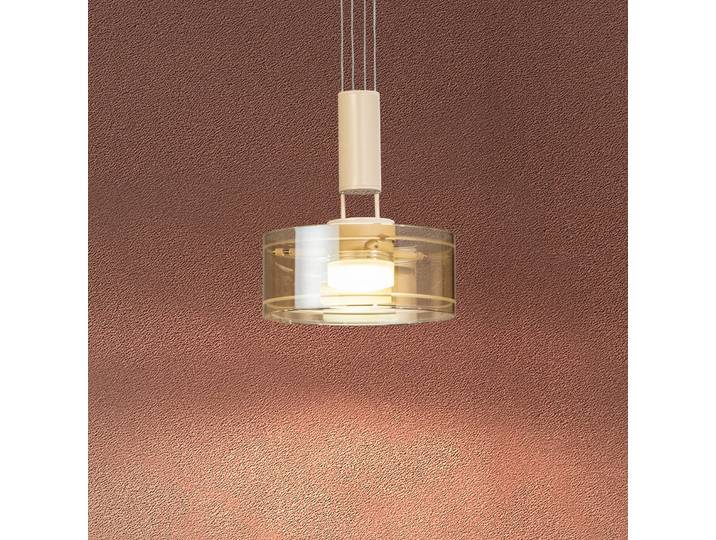 FISCHER & HONSEL Hängeleuchte LAVIN, dimmbar, creme / amber, für Wohn- / Esszimmer, Metall, Modern