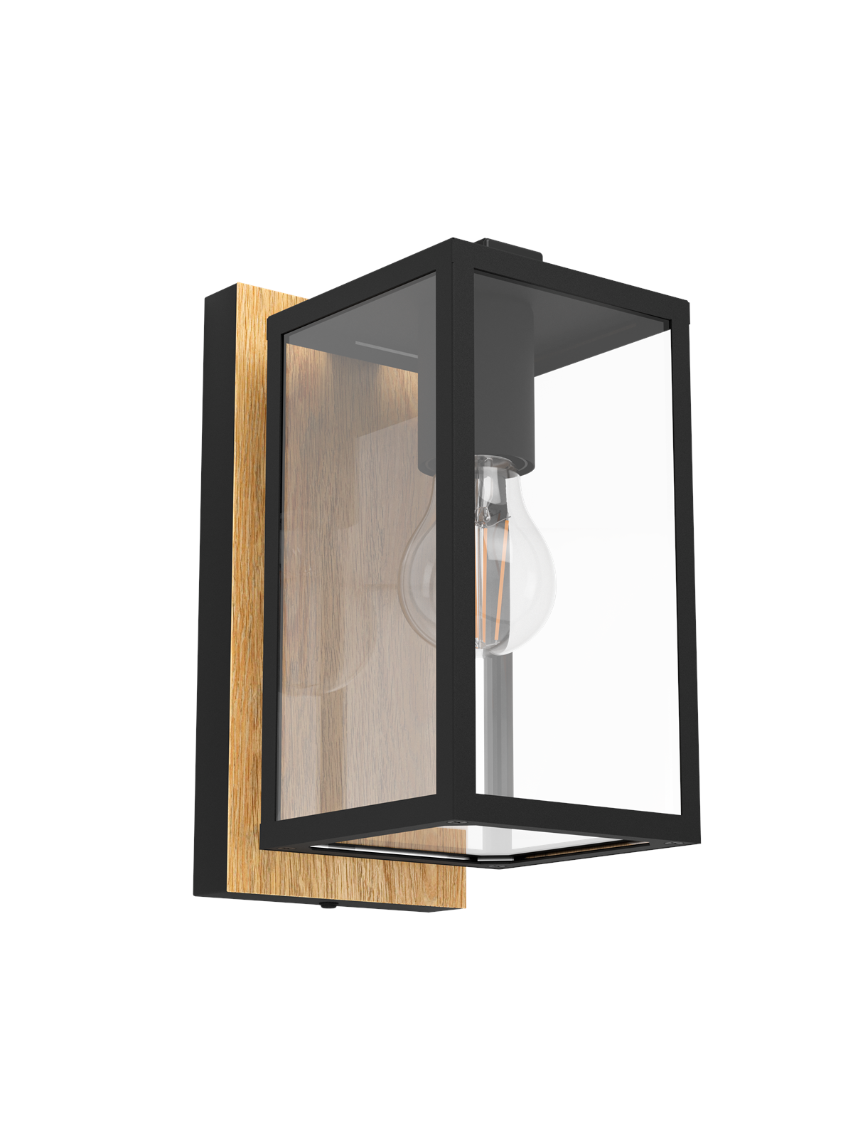 EGLO BUDRONE outdoor wall lamp black/brown