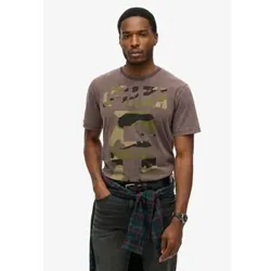 Superdry für Herren. M1012105A Osaka locker sitzendes T-shirt braun (M), Lässig, Baumwolle, Kurzarm