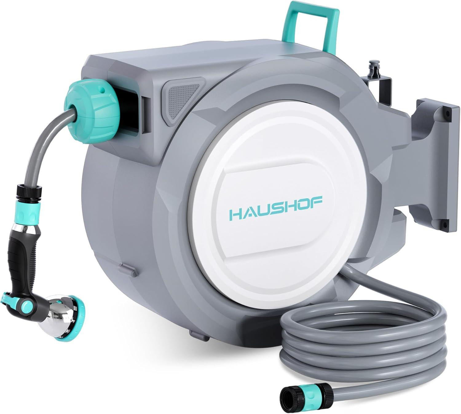 Selius Intrekbare Tuinslanghaspel met Automatisch Oprolmechanisme - 30 Meter