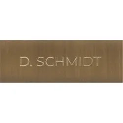 DoorBird D11x Namensschild für eine Ruftaste, individuelle Gravur – Echtes Messing