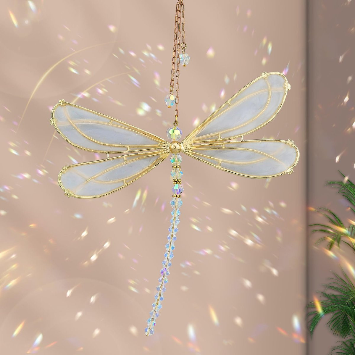 Dailygoods Kristal Suncatcher - Doorzichtige glazen zonnevanger voor raamdecoratie - 20 x 15,9 cm
