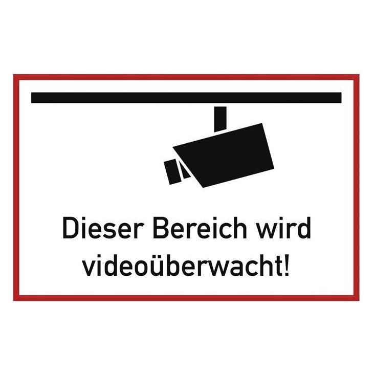 HP Autozubehör Hinweiszeichen Videoüberwacht (8076K)