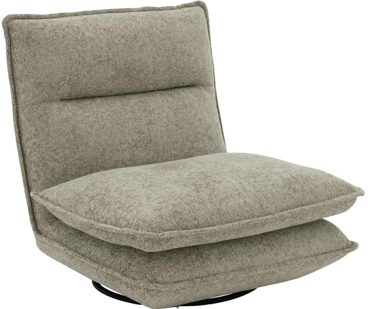 Goossens Fauteuil Alegro Lounge - Groen - Stof