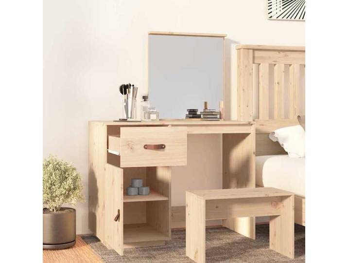 (12919)Moderne Coiffeuse 95x50x134 cm Bois de pin massif poid:22.68 kg