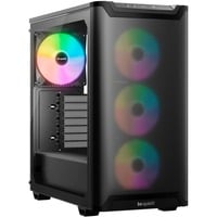PURE BASE 501 LX , Tower-Gehäuse schwarz, Tempered Glass
