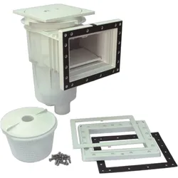 weiß Einbauskimmer mit Standard-Saugöffnung - Deckelmitte: 265 mm