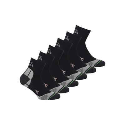 Kurzsocken DIADORA "Socken 6er Pack", Herren, Gr. 39-42, schwarz, Obermaterial: 56% Polypropylen PP. 22% Baumwolle CO. 19% Polyester PES. 3% Elasthan EL., Socken