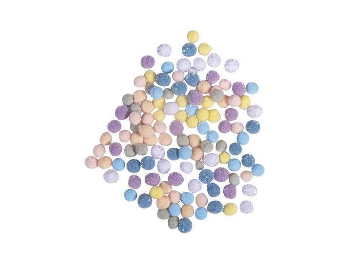 Rayher Pompon-Mischung ⌀ 7 mm 120 Stück