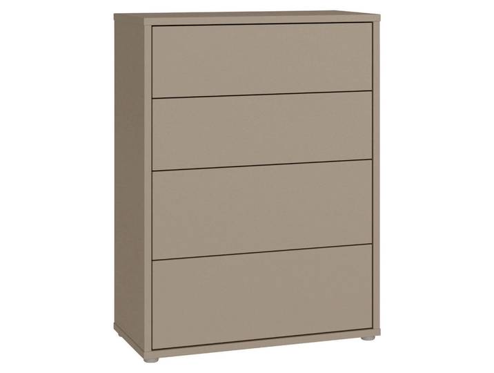 Carryhome Kommode, Taupe, Kunststoff, 4 Schublade(n) Schubladen, 75x99x35 cm, Typenauswahl, Beimöbel erhältlich, in verschiedenen Größen erhältlich, Wohnzimmer, Kommoden & Sideboards, Kommoden