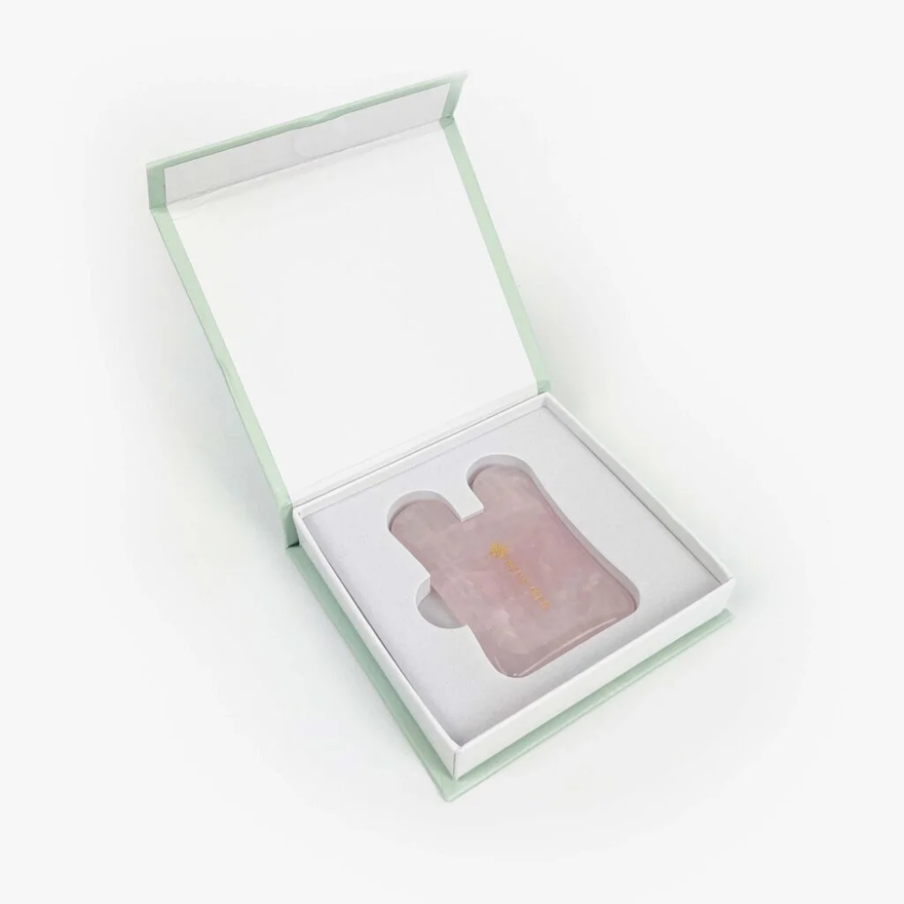 Acus Med Gua Sha Stone Jade Massage Plate 1&nbsp;un. Pink Rectangle