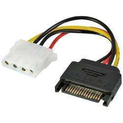 LINDY Strom Adapterkabel [1x IDE-Strom-Buchse 4pol. - 1x SATA-Strom-Stecker 15pol.] 0.12 m Mehrfarbig 70396