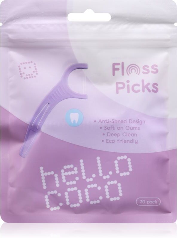hello coco Floss Picks cure-dents à fil dentaire 30 pcs
