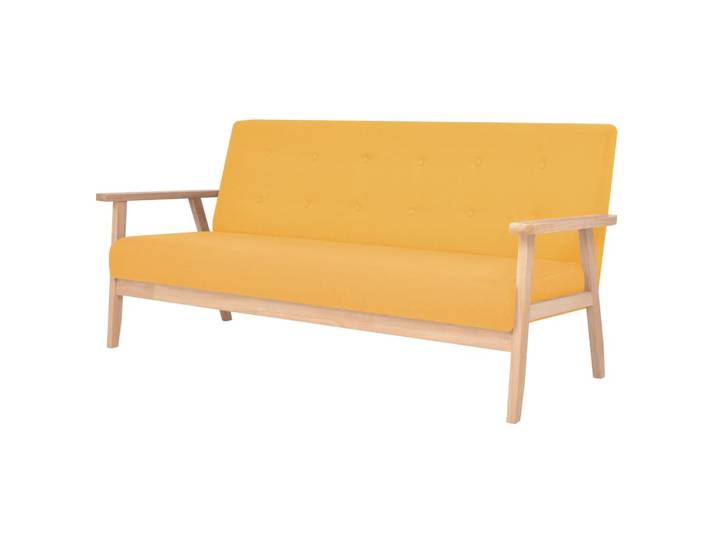 vidaXL 3-Sitzer Sofa Stoff Gelb