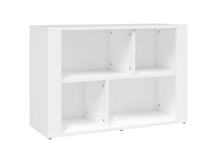 Kaorsrow Sideboard Weiß 80x30x54 cm Kommode aus Holzwerkstoff Kompakter Beistellschrank mit mehreren Fächern für Wohnzimmer und Flur, stabile Oberplatte für Dekoration.