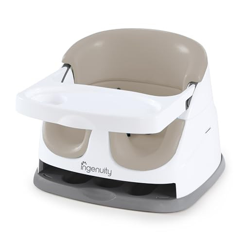 Ingenuity 2-in-1 babyzitje voor voeden en spelen met afneembaar dienblad, beige