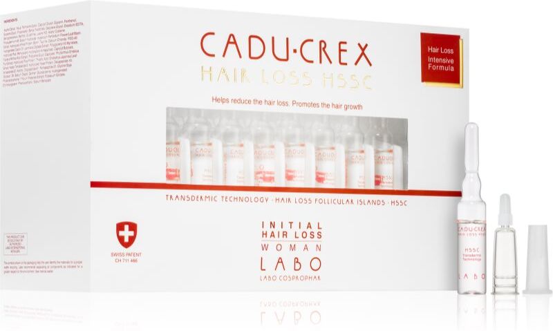 CADU-CREX Hair Loss HSSC Initial Hair Loss traitement capillaire pour femme contre la chute des cheveux à un stade précoce pour femme 40x3,5 ml