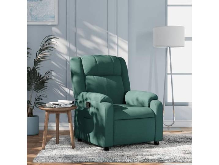 Bonne qualité - Fauteuil inclinable Vert foncé Tissu 77x95x99 cm Relaxation - Scandinave DECO M2196411