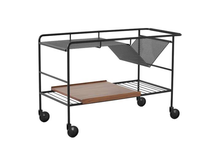 &Tradition Alima Aufbewahrungswagen lackierte Walnuss Black & Walnuss lackiert