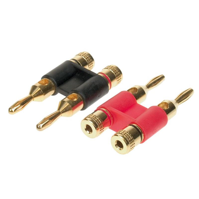 ACV Bananenstecker doppelt 1 x rot / 1 x schwarz > 10 mm²