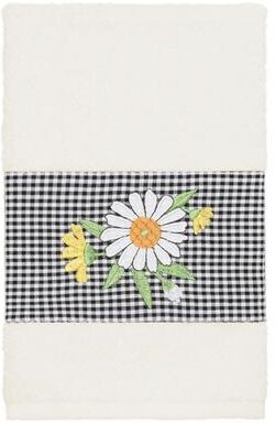 Authentic Hotel and Spa 100% Turkish Cotton Daisy Embellished Hand Towel
