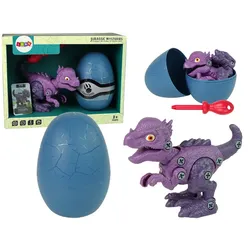 Set Dinosaurier Stygimoloch mit Ei DIY Schraubendreher Lila