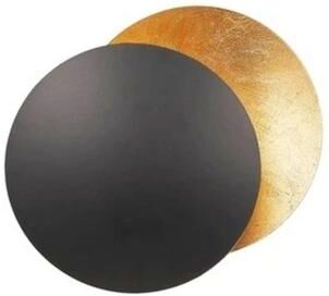 Friendly Fresh Finds Creative Moon LED Wall Sconce Gold Round Modern Wall Light black Gold dia25cm