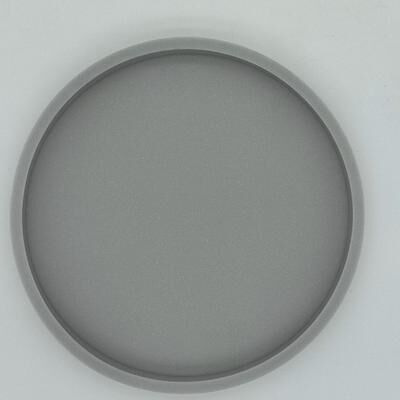 Uplift Picks PureCircle Round Bathroom Vanity Tray Silicone Decorative Organizer dark Gray
