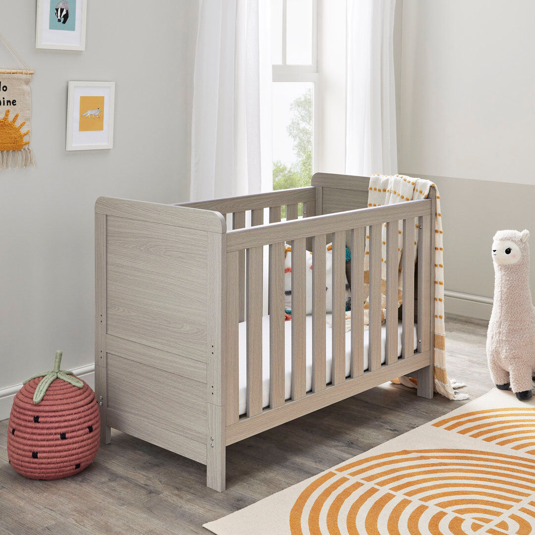 BabyMore Caro Mini Cot Bed Grey