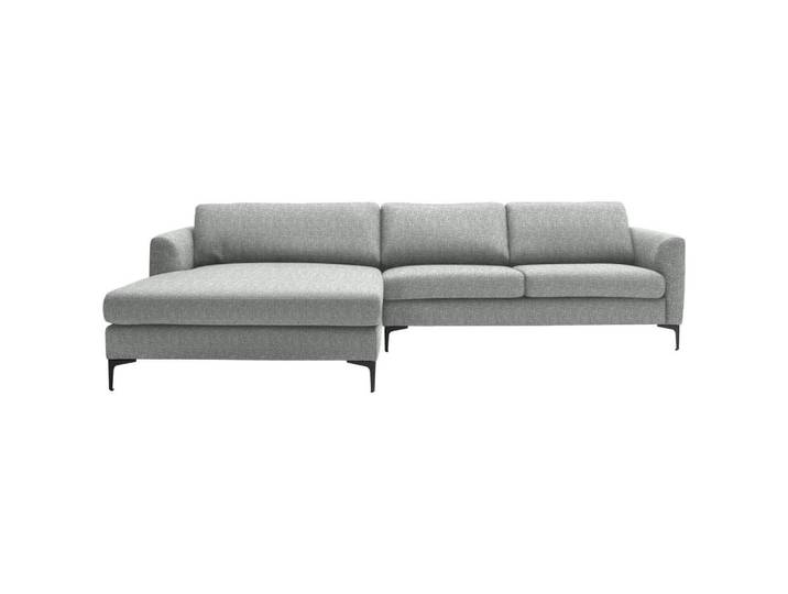 Schöner Wohnen Ecksofa, Hellgrau, Metall, Ottomane links, L-Form, 310x195 cm, Typenauswahl, Fußauswahl, Lederauswahl, Stoffauswahl, planbar, Armteilvarianten, Hocker erhältlich, individuell planbar, Wohnzimmer, Sofas & Couches, Wohnlandschaften, Ecksofas