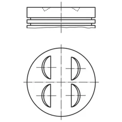Kolben MAHLE 002 74 00 für Mercedes-Benz 190
