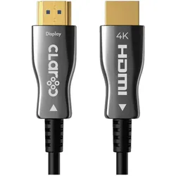 Unitek CLAROC KABEL HDMI ŚWIATŁOWODOWY AOC 2.0 4K 100M (100 m), Videokabel, Schwarz