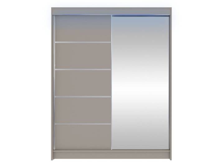 MIRJAN24 Kleiderschrank Camino III (mit Schiebetüren und Spiegel) Aluminiumgleitschienen, Schwebetürenschrank
