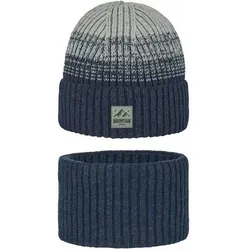 ARECO Kinder Mütze Set (Beanie und Tube) Juniors, Größe ONE SIZE in Blau Blau