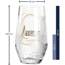 Leonardo Longdrinkglas Presente Love 365 ml, 2 Stück, Transparent, Trinkgläser, Transparent