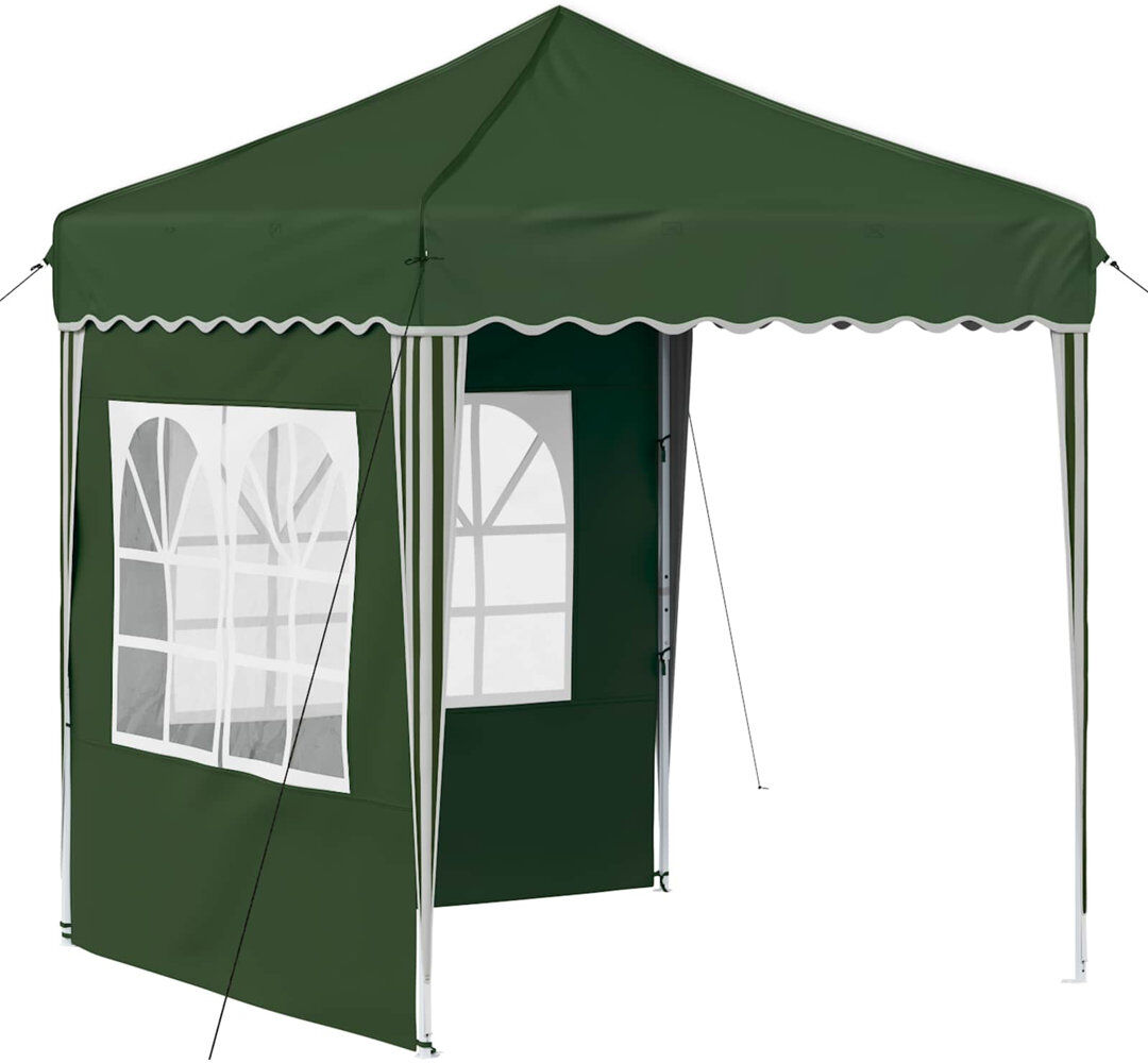 Vidaxl Pop-Up Party Tent Oxford Fabric Canopy Event Shelter Outdoor Gazebo Green 195cm W x 195cm D