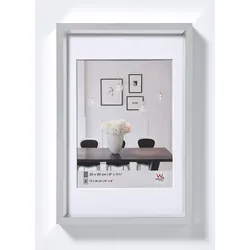 Walther Bilderrahmen Steel Style Kunststoff Silber / 21,0 x 29,7 (A4)