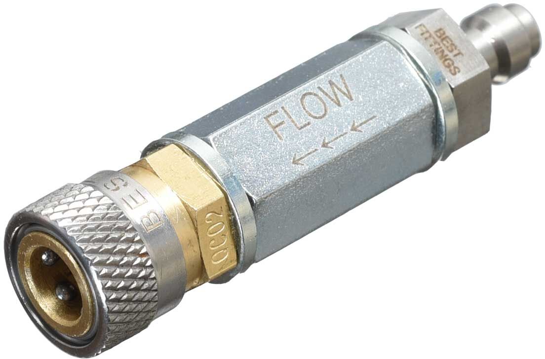 BEST Fittings BF One Way Valve Quick Coupler Compressor Connector Male-Female