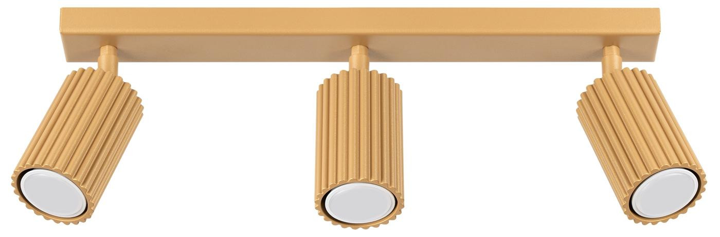Sollux Plafondlamp KARBON 3L, goudkleurig