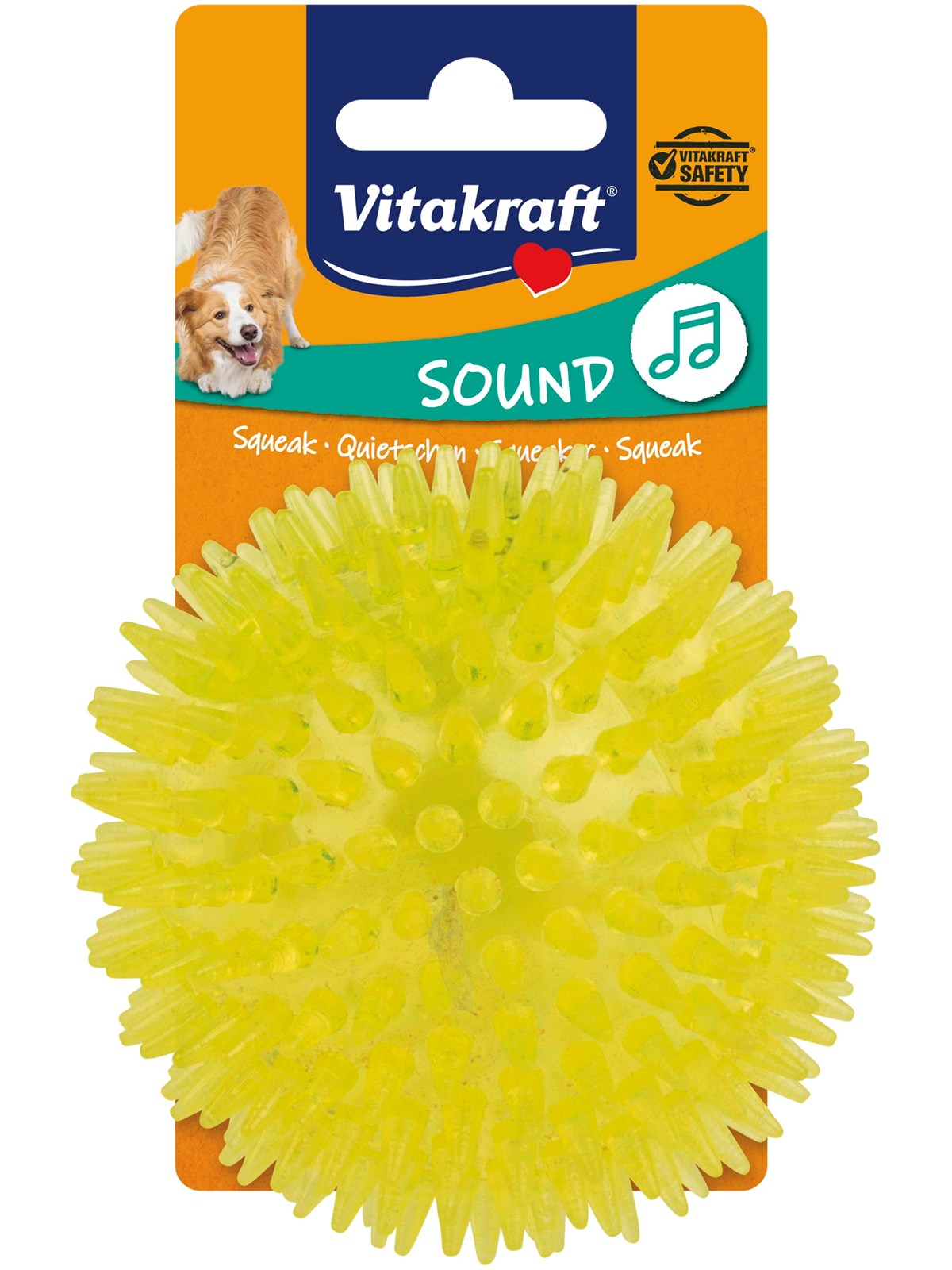 Vitakraft Igelball für Hunde aus TPR mit Quietscher 10cm
