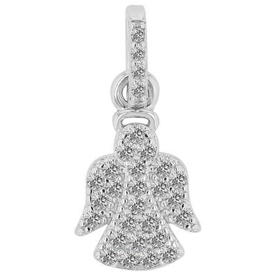 Engelanhänger AKZENT "Bryson" aus 925 Sterlingsilber, rhodiniert, langlebig", silber (silberfarbig), Schmuckanhänger, Damen, Silber 925 (Sterlingsilber)