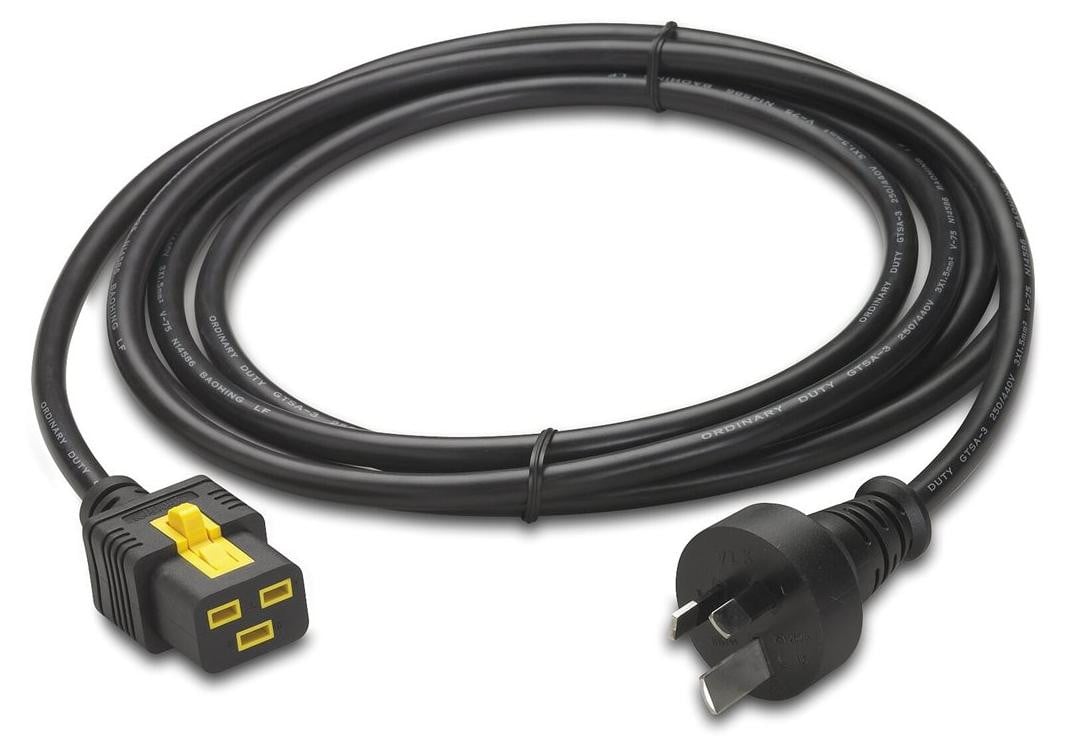 APC Stroomkabel IEC 60320 C19 naar AS/NZS 3112 (M) 240 V 15 A 3 m Zwart voor Australië